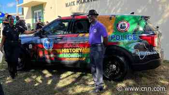 Miami police unveil Black History Month-inspired vehicle wrap featuring pan-African colors and kente cloth