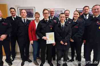 FW-WRN: Drei Neuaufnahmen und drei Beförderungen bei der Löschgruppe Langern