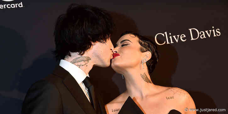 Demi Lovato & Boyfriend Jutes Make Red Carpet Debut at Clive Davis' Pre-Grammy Party