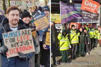 Wirral ambulance workers and ambulance staff strike