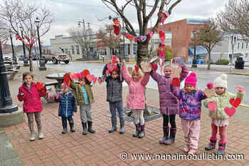 Children in Ladysmith share the love with ‘heart bombing’ display