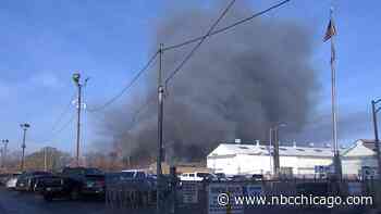 ‘Massive' Fire in Chicago Heights Engulfs Warehouse; Giant Plume of Smoke Visible for Miles