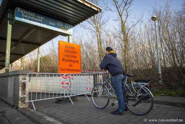 Fietsers laten onderhoudswerken in fietskoker van Kennedytunnel niet aan het hart komen: “Als het moet, dan moet het”