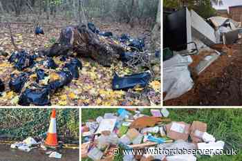 Watford had more than 1,000 fly-tip sites over 12 months