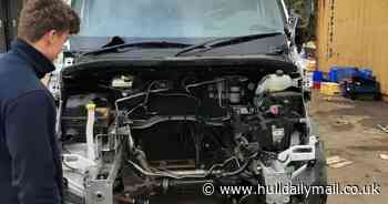 Thieves take charity van's engine, bonnet and gearbox