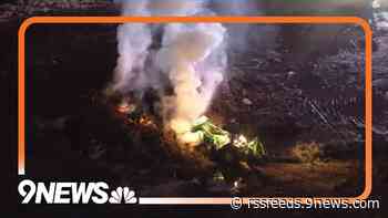 WATCH: Brush fire in parking lot of Sloan Lake