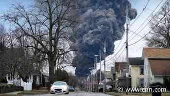 5 derailed train cars carrying hazardous material at risk of exploding are no longer burning, official says