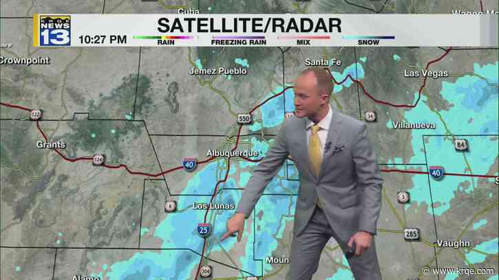 Snow tapering off tonight