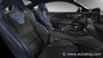 2024 Ford Mustang Dark Horse interior revealed with a blue and black theme