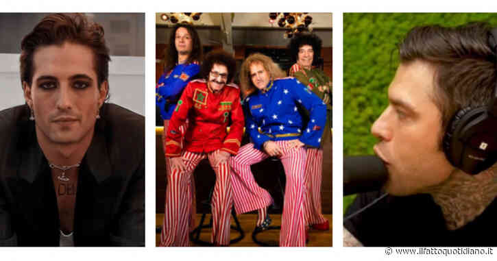 Sanremo 2023, Fedez chiama Damiano dei Maneskin: “Ciao patato, ci sono qui i Cugini di Campagna”