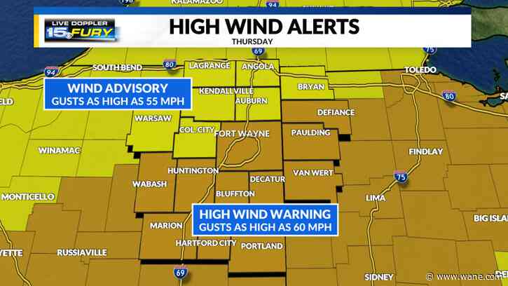 High Wind Alerts Tomorrow