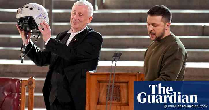 Churchill, a helmet and a plea for planes: Zelenskiy’s speech at a glance
