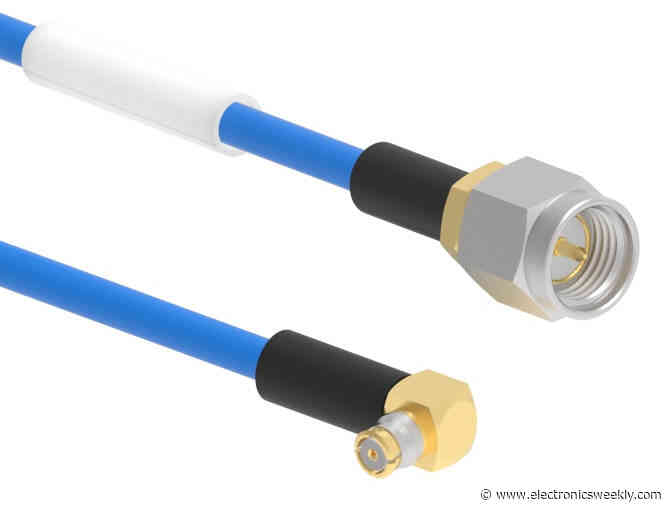 18GHz cables have straight SMA and right-angled SMP connectors