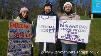 Physiotherapists picket outside Blackburn hospital
