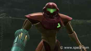 Blast aliens to bits as bounty hunter Samus Aran in in 'Metroid Prime Remastered'