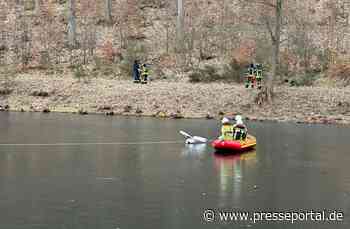 POL-PDLD: Gans schön knapp! Tierrettung am Hilschweiher