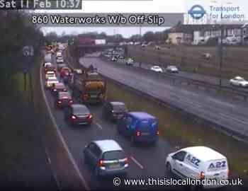 A406 crash:  Person in critical condition with road closed