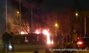 Fifteen arrests after violent scenes outside Knowsley hotel