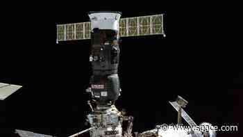 Russian Progress cargo craft at space station springs a leak
