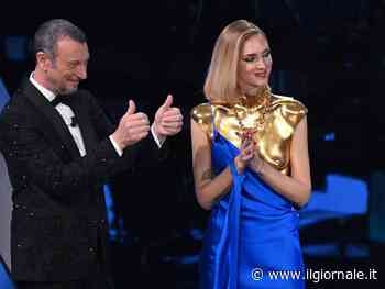 Sanremo 2023, Ferragni provoca ancora con l'abito scultura e quello dipinto