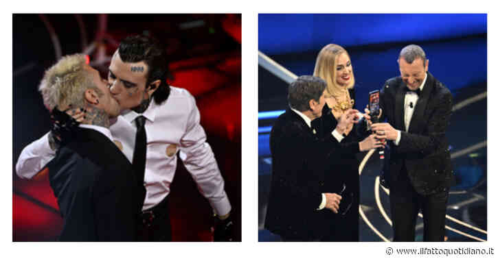 Sanremo 2023, Fiorello a Fedez: “Che te ridi? S’è vista la lingua nel bacio con Rosa Chemical. Domani i dirigenti Rai andranno tutti a casa, però è stupendo”