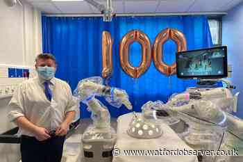 Watford Hospital celebrates 100th robot-assisted operation