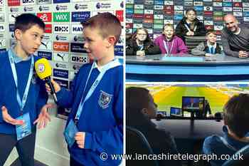 Pupils take on role of sports reporters at Manchester City