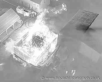 Six fire engines called to battle Burscough barn blaze