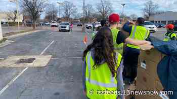 Food distribution giveaway held for Norfolk residents impacted by Family Dollar fire