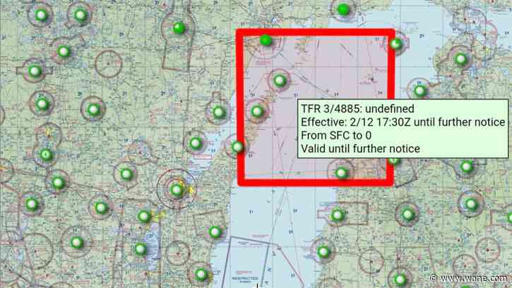 Airspace over Lake Michigan briefly restricted as 'national defense airspace'