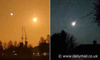Astonishing moment asteroid explodes over the Channel creating a fireball