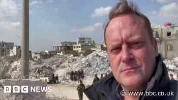 Inside Syria: BBC sees children dig through rubble