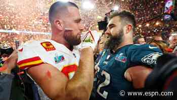 Jason Kelce 'really happy' for brother Travis, K.C.