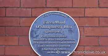 Blue plaque commemorating South Shields-born writer and wife of George Orwell unveiled in Sunderland