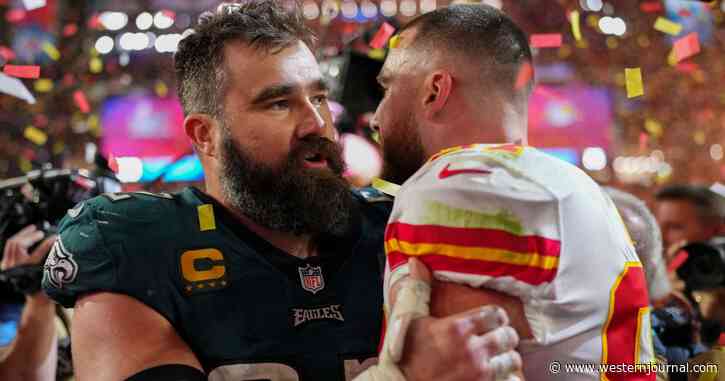 Eagles' Jason Kelce Reveals Message to Emotional Rival Brother Chiefs' Player After Super Bowl