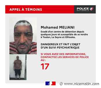 La police du Var est à la recherche d'un évadé dangereux: un appel à témoins lancé