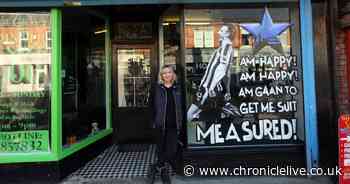 Newcastle's Dan Burn mural decorates Ashington shop window ahead of Wembley cup final