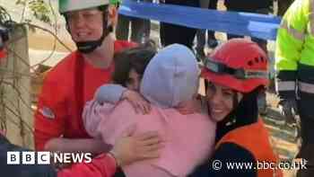 UK firefighters rescue mum and daughter after earthquake