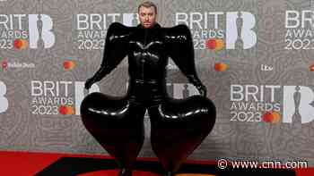 Look of the Week: Sam Smith's inflatable latex jumpsuit at the Brit Awards