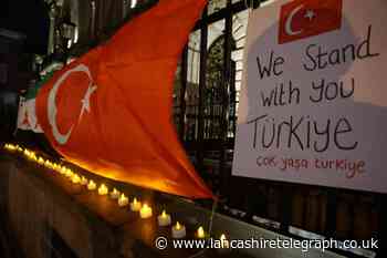 Silent vigil held for earthquake victims outside Blackburn Town Hall