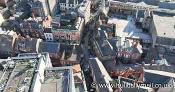See Hull Old Town filming of Apple TV's Blitz from above in amazing drone footage
