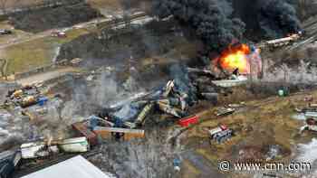 NTSB says videos of Ohio train derailment include one showing wheel bearing in 'final stage of overheat failure'