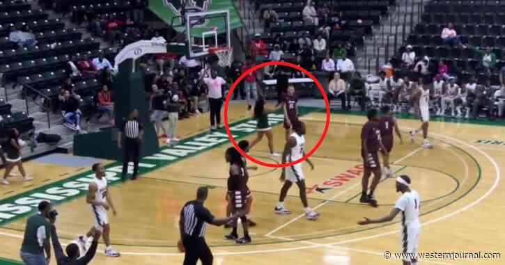 College Cheerleader Gets Ejected from Game After On-Court Altercation with Basketball Player