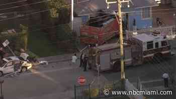 Stolen Dump Truck Crashes Into Miami Home, Narrowly Missing Baby