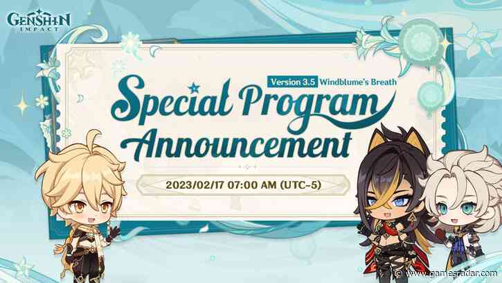 Genshin Impact's 3.5 update is getting shown off in a livestream this week