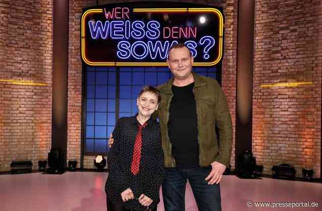 Das Schauspieler-Duell: Devid Striesow und Katharina Thalbach bei "Wer weiß denn sowas?" - Das Wissensquiz vom 20. bis 24. Februar 2023, um 18:00 Uhr im Ersten