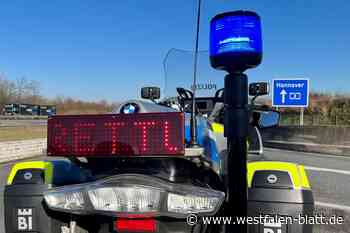 Polizei kontrolliert Rettungsgasse auf A2 bei Bielefeld