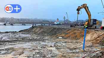 Suche nach Munition vor den Schleuse am Kanal in Kiel
