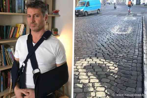 Sven moet in de remmen en breekt beide armen na valpartij: “Dit soort gevaarlijke stukken moet echt sneller aangepakt”