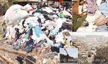 The REAL price of fast fashion: Shocking images reveal MOUNTAINS of cheap clothes dumped in Kenya